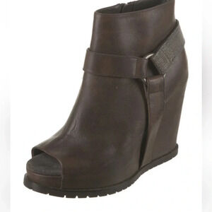 Brunello Cucinelli Leather Ankle Boots size 8.5